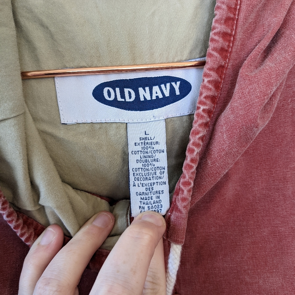 Vintage 90s/Y2K Anorak Distressed Wash Quarter Zip Pull Over Jacket - Picture 11 of 11